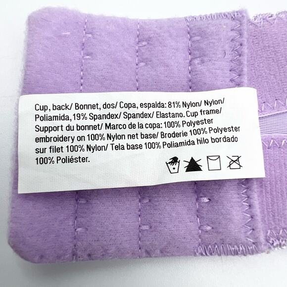 Maidenform Women 34D Love The Lift Balconette Bra Lilac Convertible DM9905 Lace - Picture 8 of 10